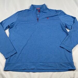 Johnnie-O Pullover Athletic‎ Golf Lightweight 1/4 Zip Blue XL